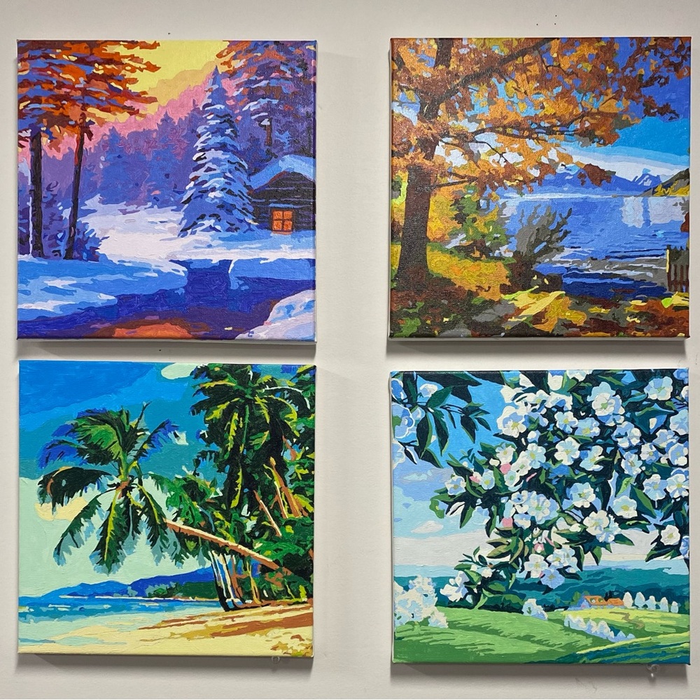 Original paint by numbers 4 seasons